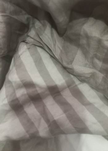 Gri Keten Kadın Şal Drapeli - Görsel 2