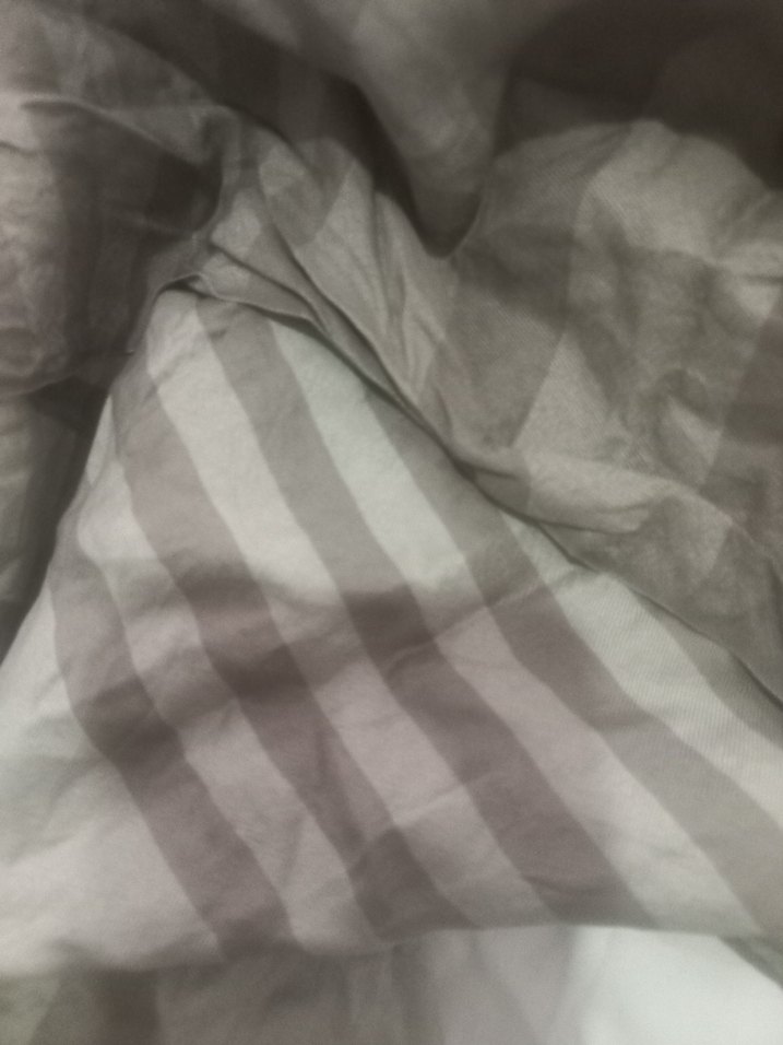 Gri Keten Kadın Şal Drapeli - Görsel 2