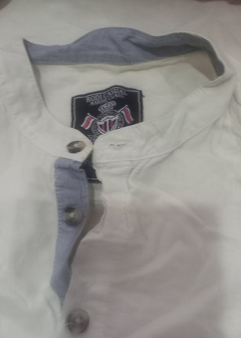 Erkek Beyaz Keten Kısa Kollu Gömlek - Görsel 2