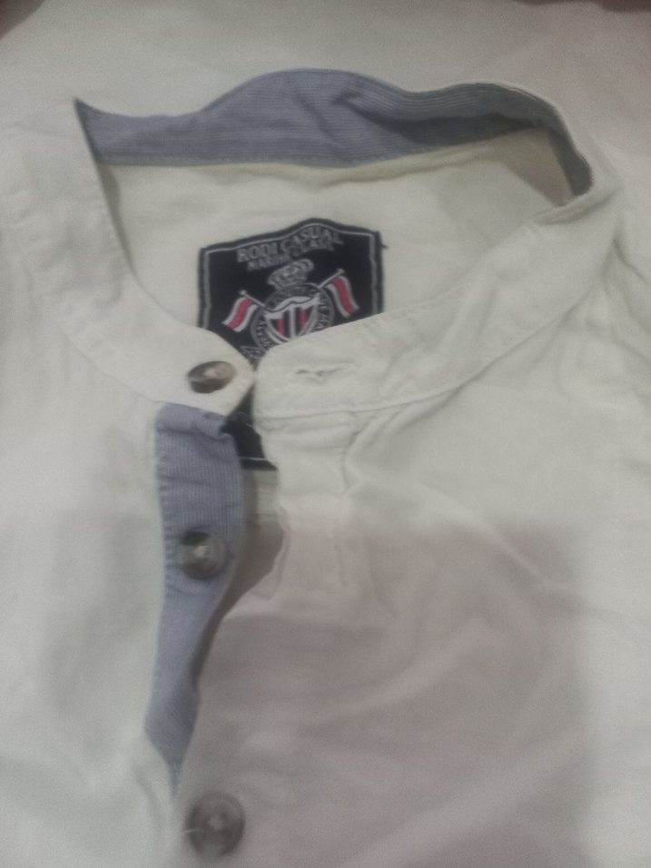 Erkek Beyaz Keten Kısa Kollu Gömlek - Görsel 2