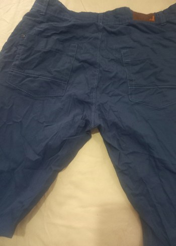 Düğmeli Mavi Denim Rahat Kesim Erkek şort - Görsel 2