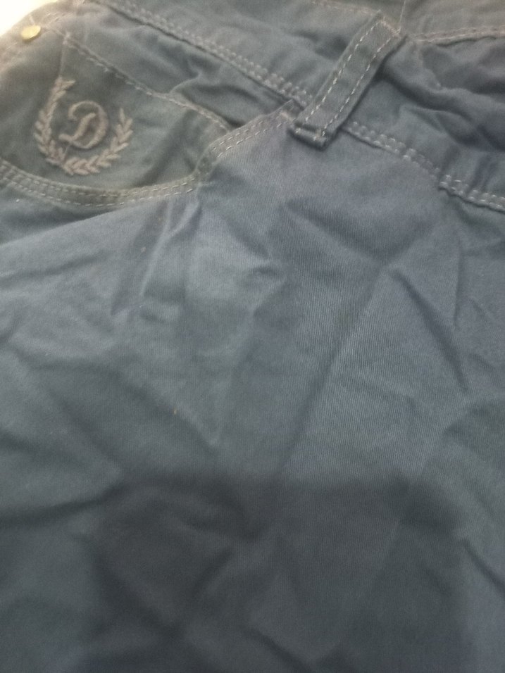 Düğmeli Mavi Denim Rahat Kesim Erkek şort - Görsel 4