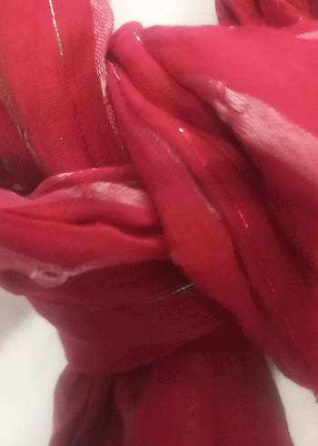 Burgundy Parlak Kadın Şal - Görsel 3