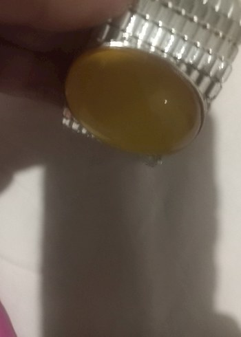 Sarı Boncuklu Kareli Vintage Bileklik - Görsel 2