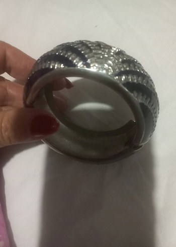 Mor Yılan Desenli Tokalı Kadın Bileklik - Görsel 2