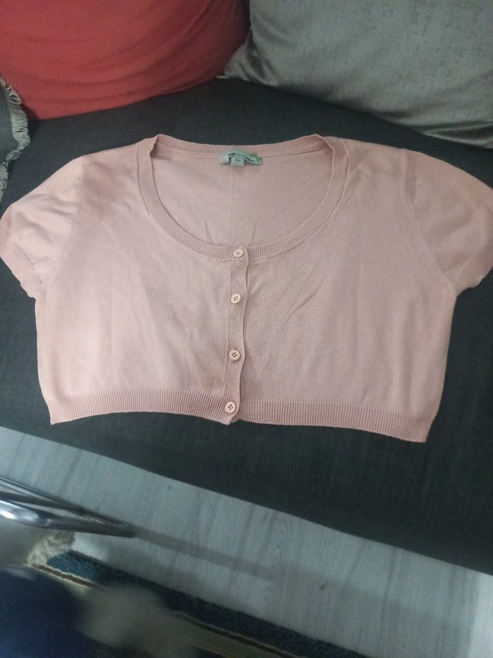 pembe Kadın  Kısa Kollu  bolera - Görsel 2