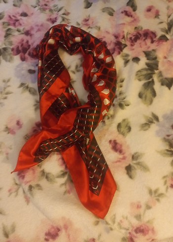 Koyu Kırmızı Bohem Kadın Fular - Görsel 4