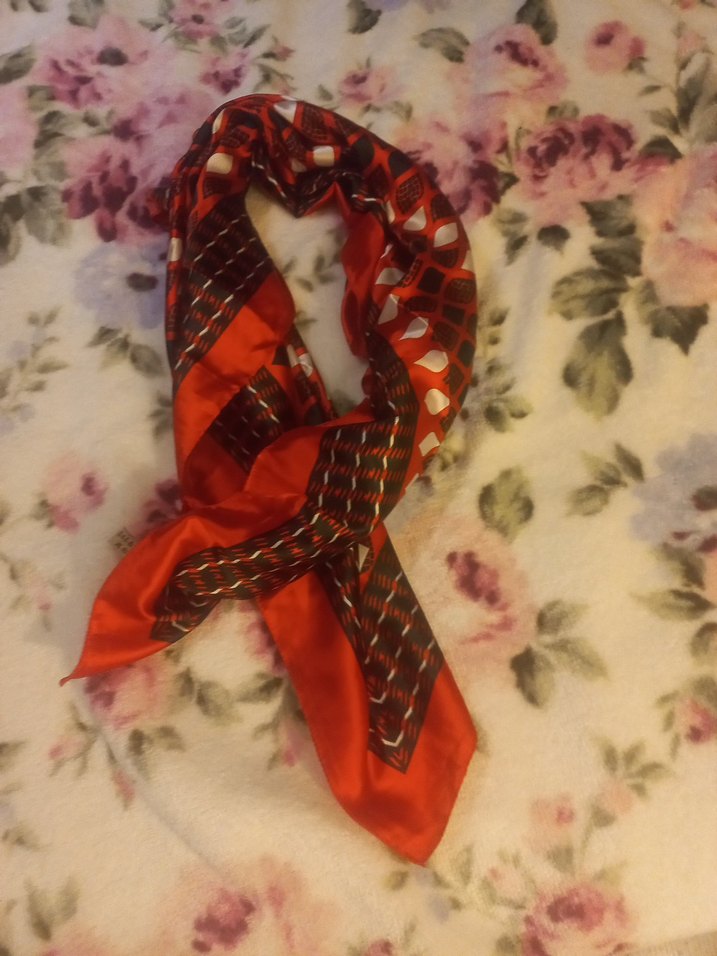 Koyu Kırmızı Bohem Kadın Fular - Görsel 4