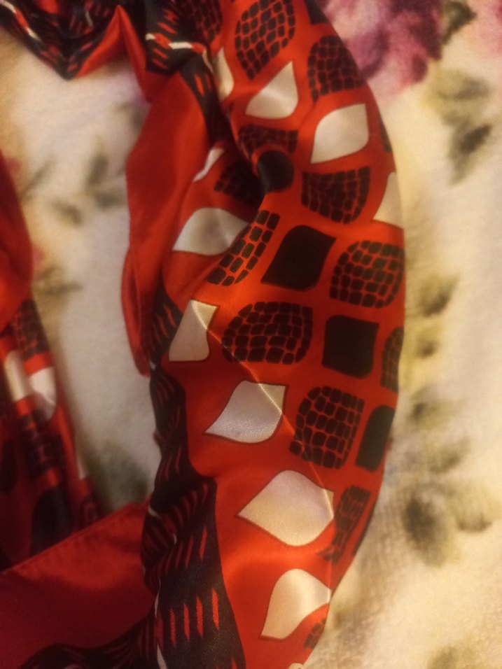 Koyu Kırmızı Bohem Kadın Fular - Görsel 5