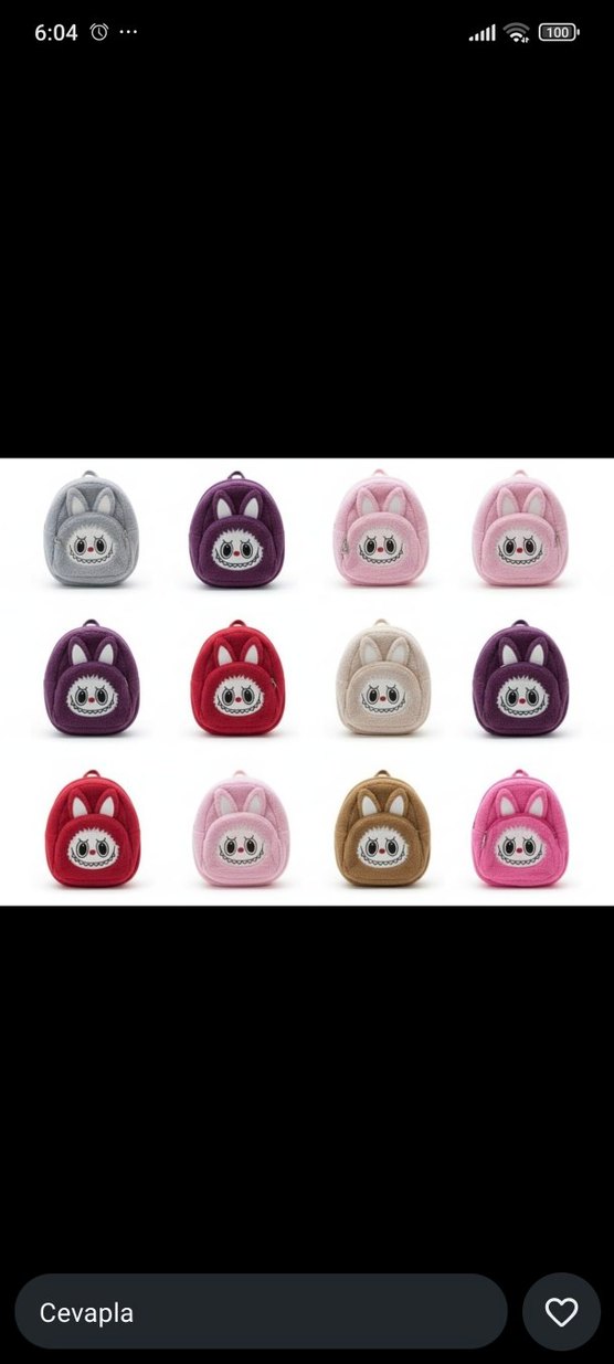 Renkli Kedi Figürlü Çanta - Görsel 2