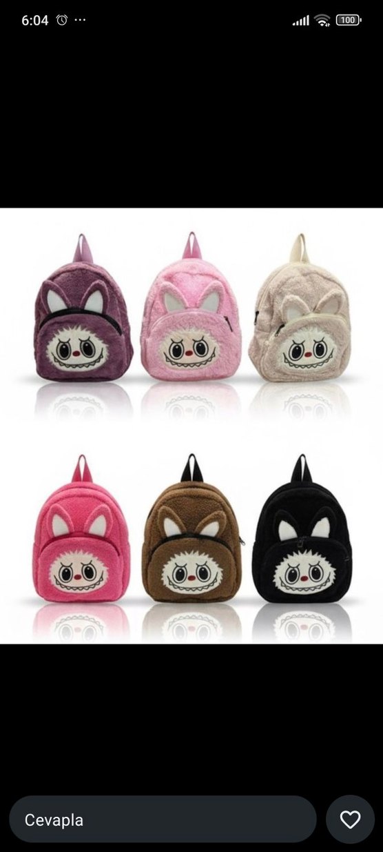 Renkli Kedi Figürlü Çanta - Görsel 5