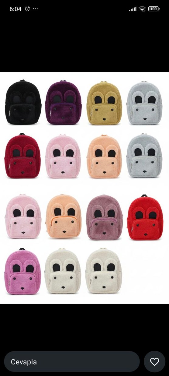 Renkli Kedi Figürlü Çanta - Görsel 3