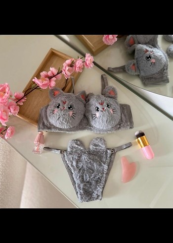 Nakışlı Örgü Bohem Kedi Kıyafeti - Pembe - Görsel 3