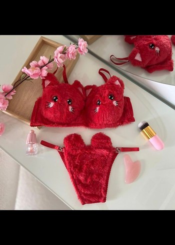 Nakışlı Örgü Bohem Kedi Kıyafeti - Pembe - Görsel 2