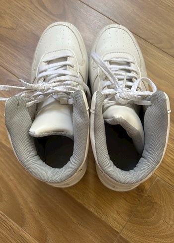 Beyaz Bağcıklı Kadın Spor Ayakkabı - Görsel 6