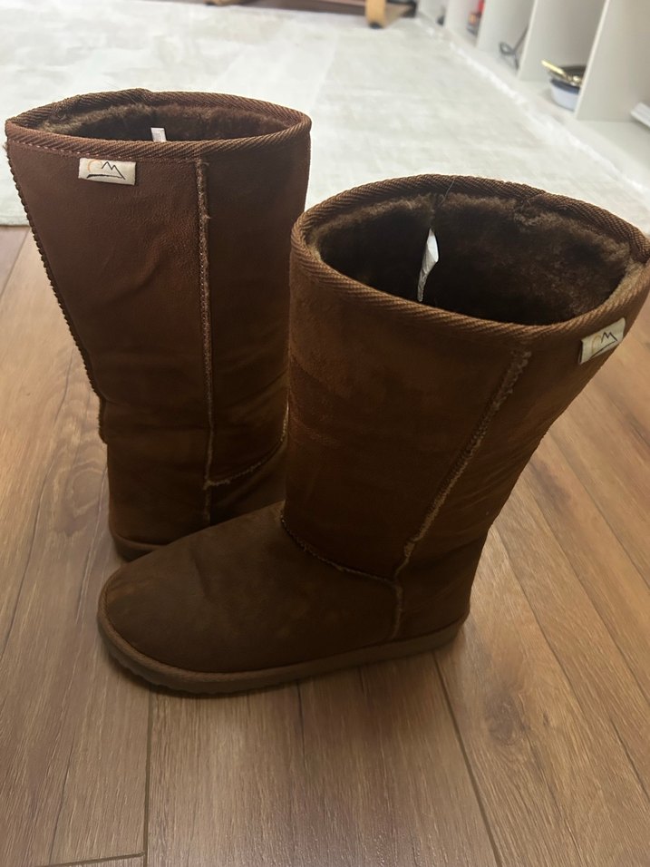 Kahverengi Süet Kadın Dolgu Topuklu Bot - Görsel 3