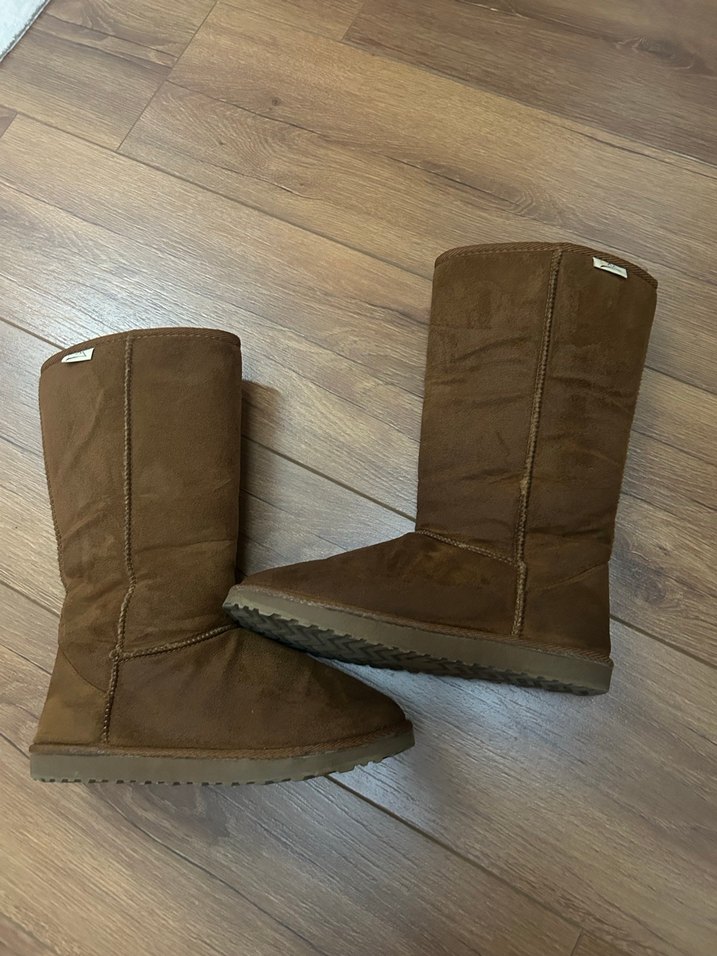 Kahverengi Süet Kadın Dolgu Topuklu Bot - Görsel 2