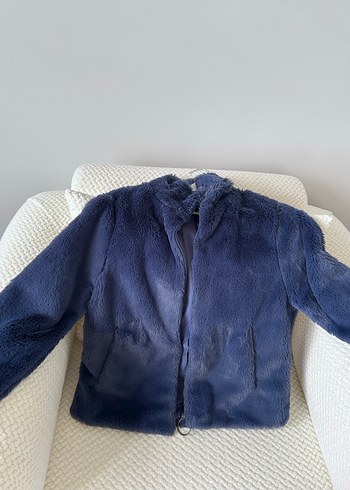 Fermuarlı Lacivert Kadın Polar Ceket - Görsel 2