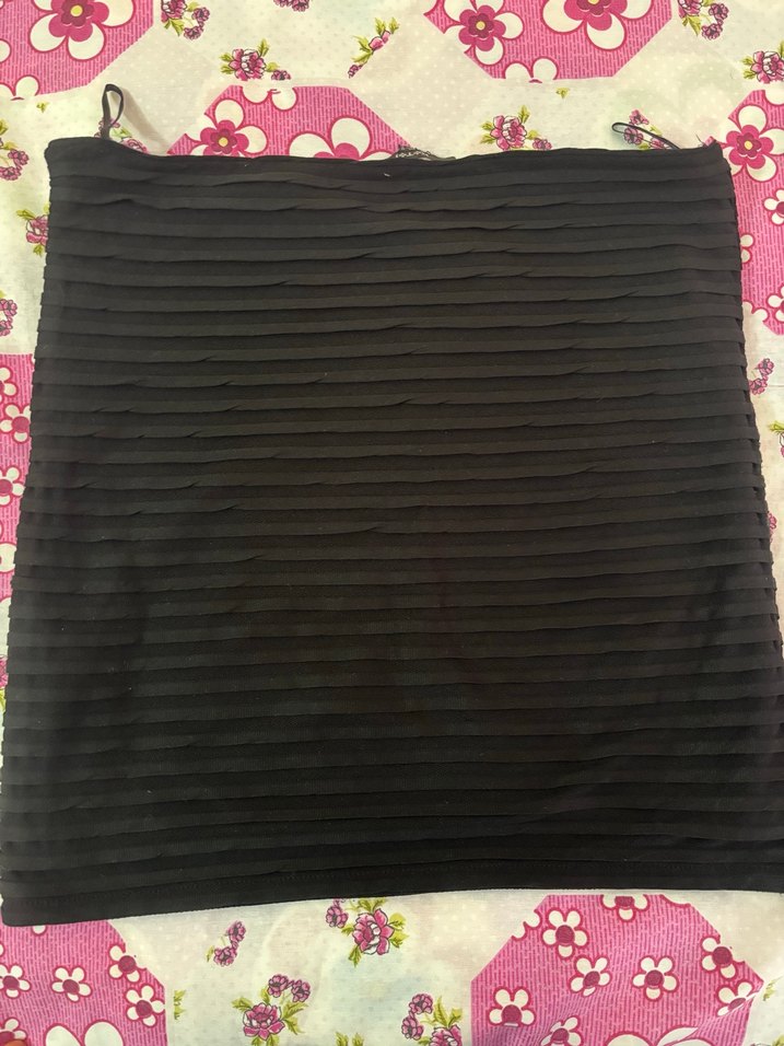 Pilili Siyah Midi Etek - Görsel 2