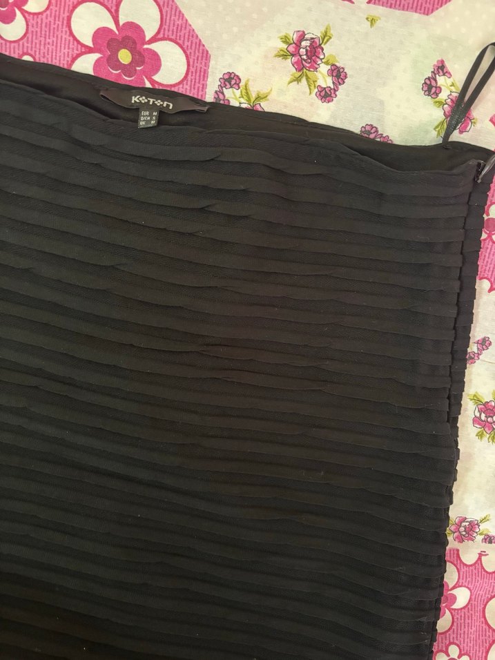 Pilili Siyah Midi Etek - Görsel 3