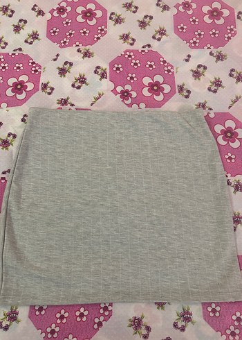 Düğmeli Gri Hamile Midi Etek - Görsel 2