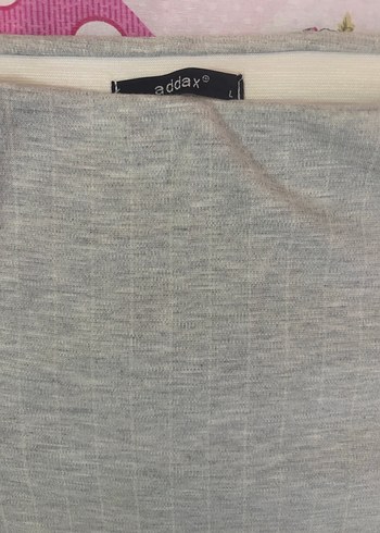 Düğmeli Gri Hamile Midi Etek - Görsel 3