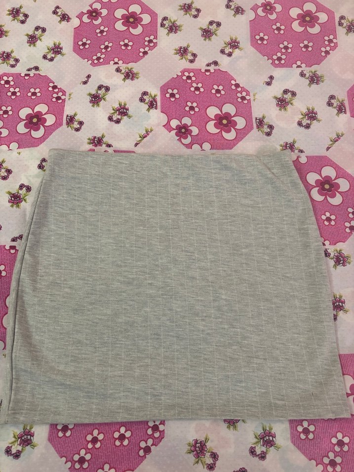 Düğmeli Gri Hamile Midi Etek - Görsel 2