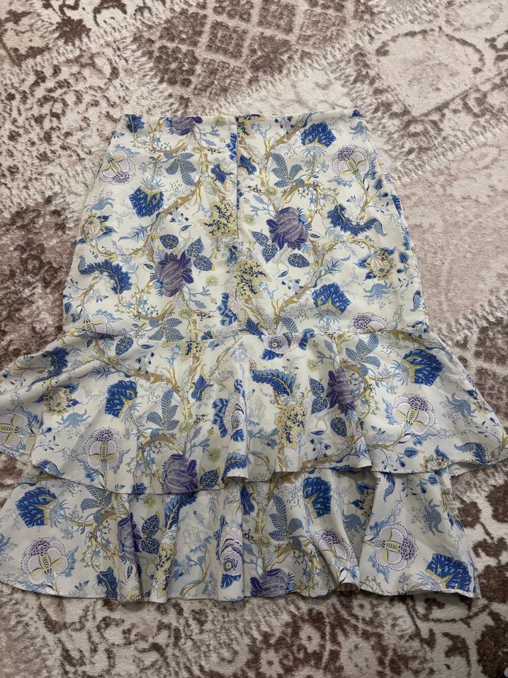 Bohem Çok Renkli Uzun Volanlı Etek - Görsel 2