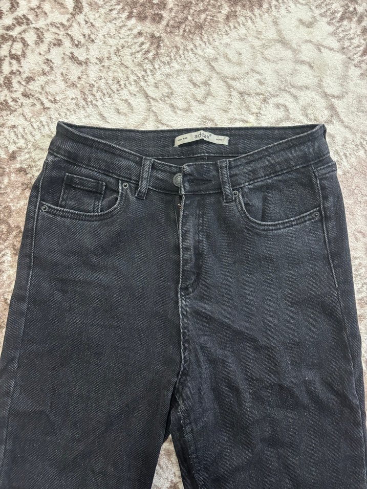 Siyah Normal Boy Kadın Denim Pantolon - Görsel 3