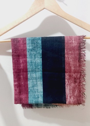 Poloist Çok Renkli Pileli Kadın eşarp - Görsel 2