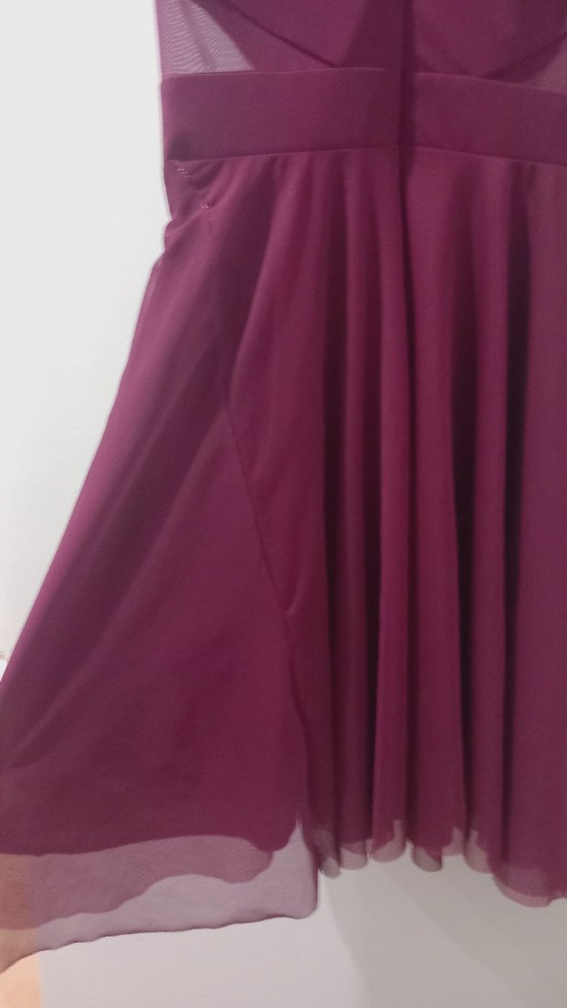 mürdüm  V Yaka Kolsuz Midi Elbise - Görsel 3