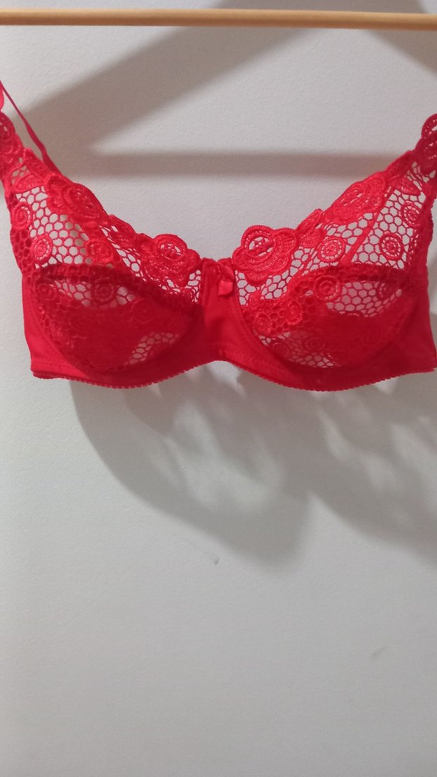 Nakışlı Kırmızı Bohem Parisian Sütyen - Görsel 2