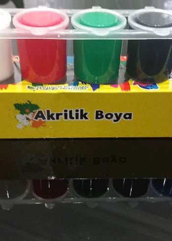 6 Renkli Akrilik Boya Seti - Görsel 2