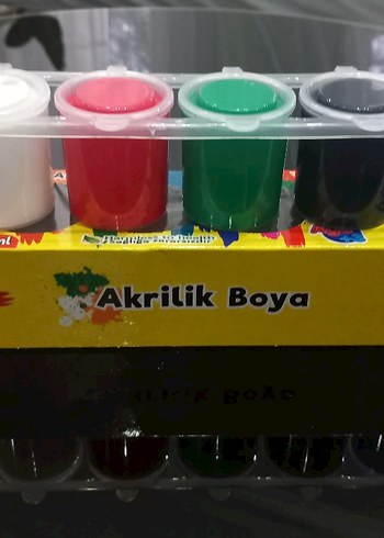 6 Renkli Akrilik Boya Seti - Görsel 3