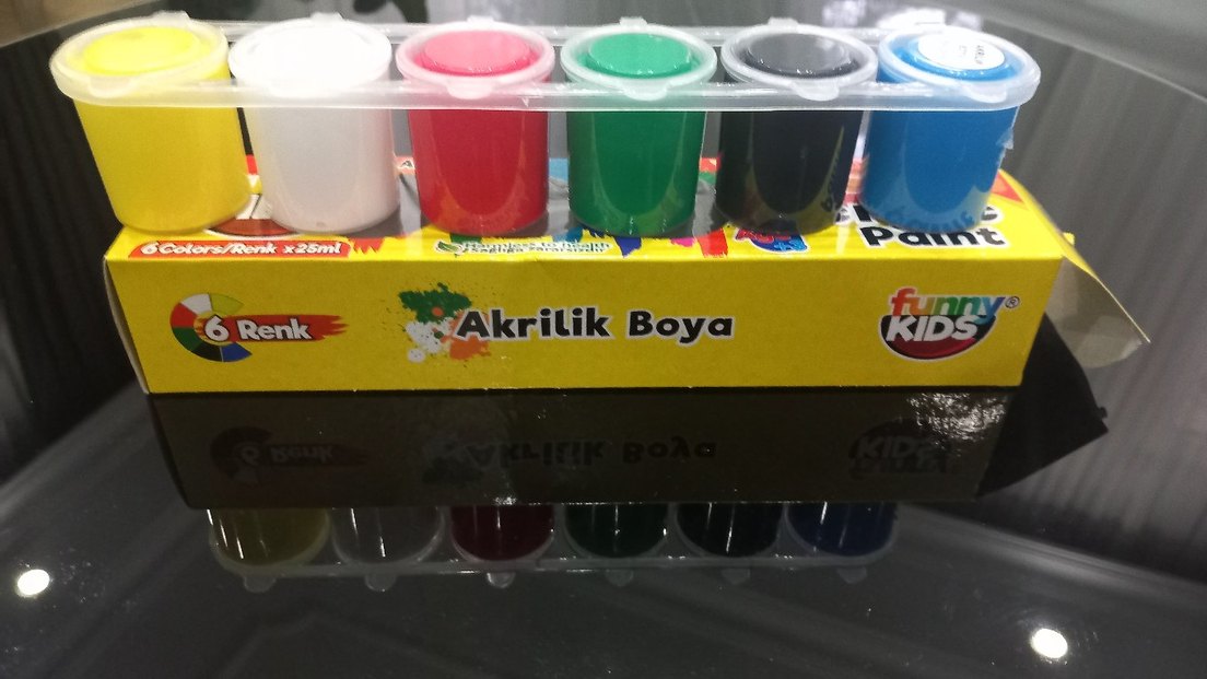 6 Renkli Akrilik Boya Seti - Görsel 2