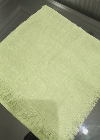 Kadın Keten Haki Renk Şal - Görsel 2