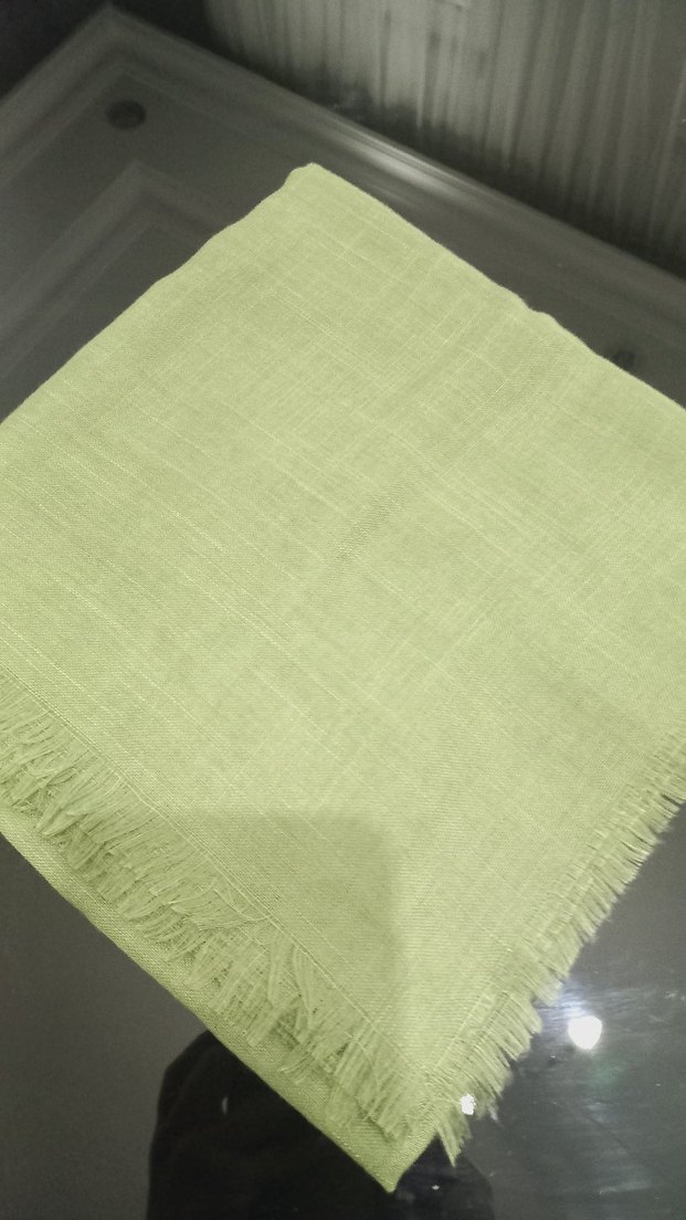 Kadın Keten Haki Renk Şal - Görsel 2