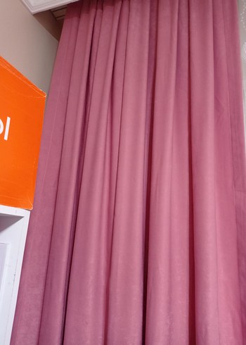 Pastel Pembe Düz Modern Fon Perde 75×270 - Görsel 4