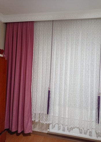 Pastel Pembe Düz Modern Fon Perde 75×270 - Görsel 9