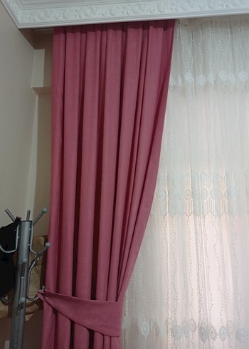 Pastel Pembe Düz Modern Fon Perde 75×270 - Görsel 18