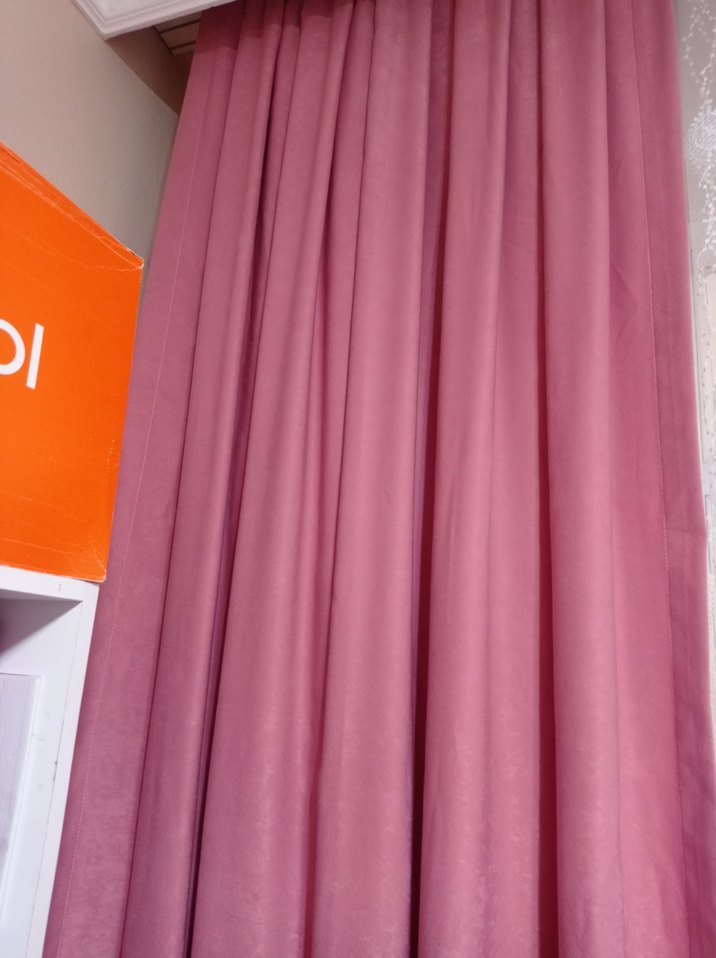 Pastel Pembe Düz Modern Fon Perde 75×270 - Görsel 4