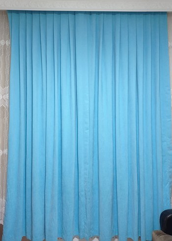 Açık Mavi Modern Fon Perdeler 85×270 - Görsel 11