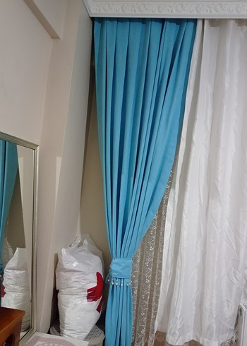 Açık Mavi Modern Fon Perdeler 85×270 - Görsel 17