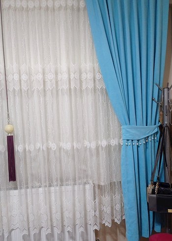 Açık Mavi Modern Fon Perdeler 85×270 - Görsel 20