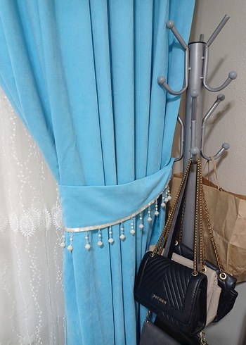 Açık Mavi Modern Fon Perdeler 85×270 - Görsel 14