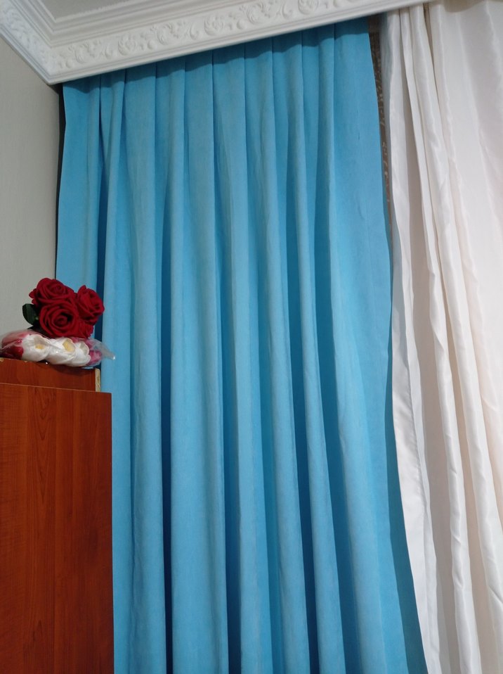 Açık Mavi Modern Fon Perdeler 85×270 - Görsel 2