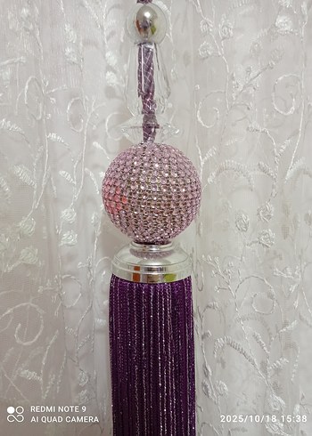 Mor Bohem Modern Perde Bağı - Görsel 2