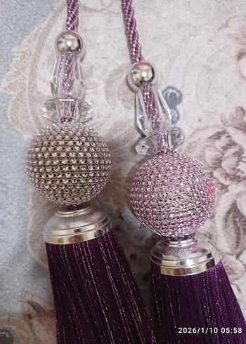 Mor Bohem Modern Perde Bağı - Görsel 9