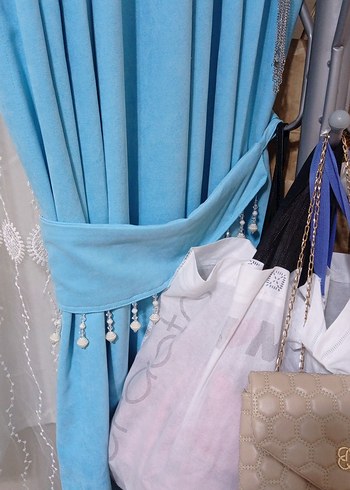 Pastel Mavi Modern Perde - Görsel 2