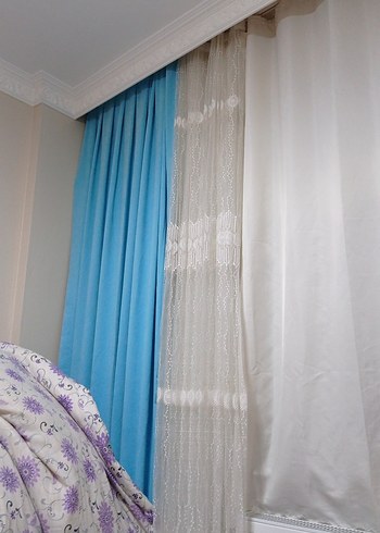 Pastel Mavi Modern Perde - Görsel 4